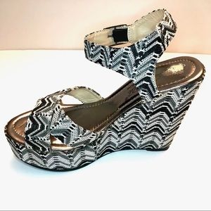 Black, DBDK FASHION Platform Wedge Heels